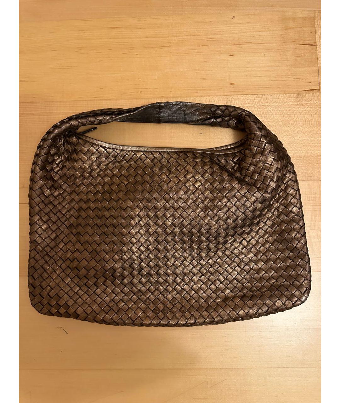 BOTTEGA VENETA Коричневая кожаная сумка с короткими ручками, фото 2