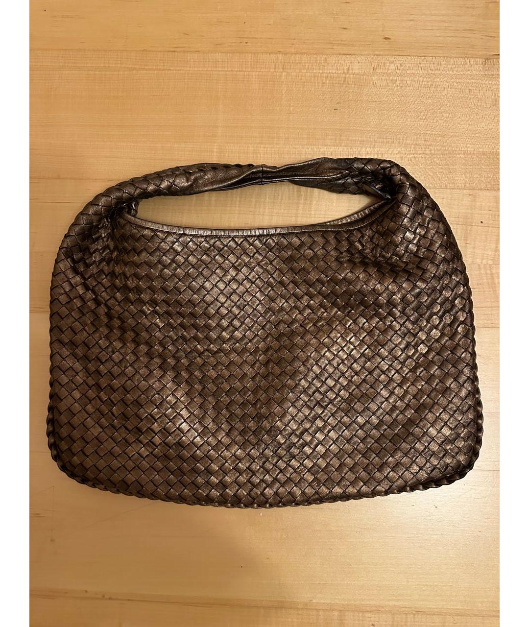 BOTTEGA VENETA Коричневая кожаная сумка с короткими ручками, фото 4
