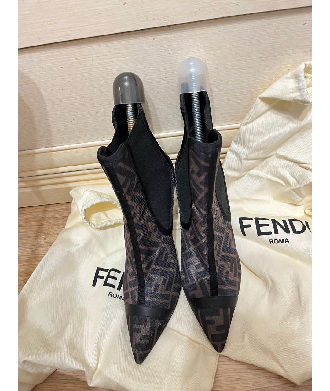 FENDI Коричневые ботильоны, фото 2