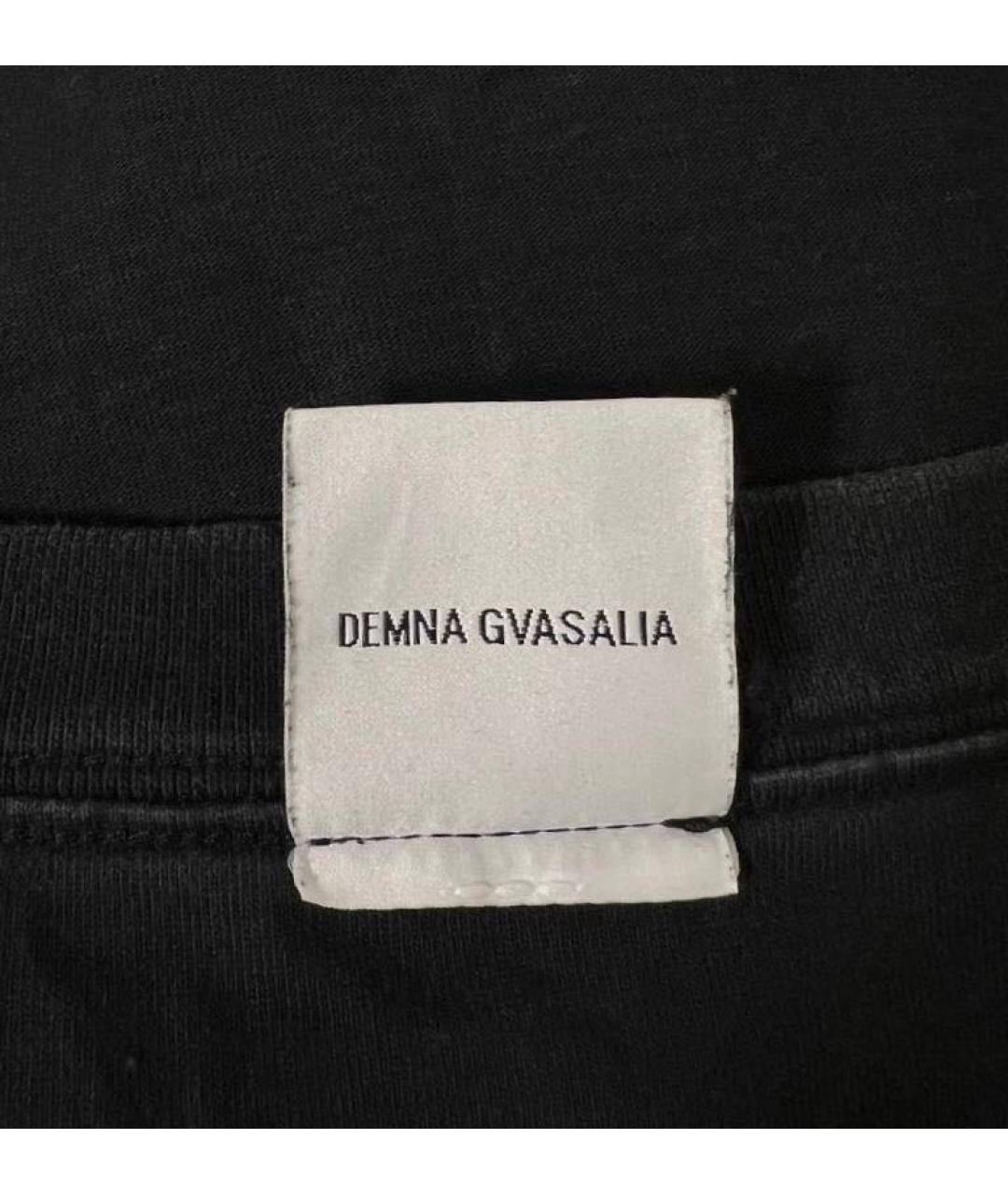 VETEMENTS Черная хлопковая футболка, фото 5