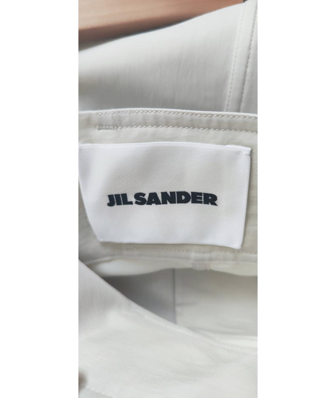 JIL SANDER Бежевая вискозная юбка миди, фото 3