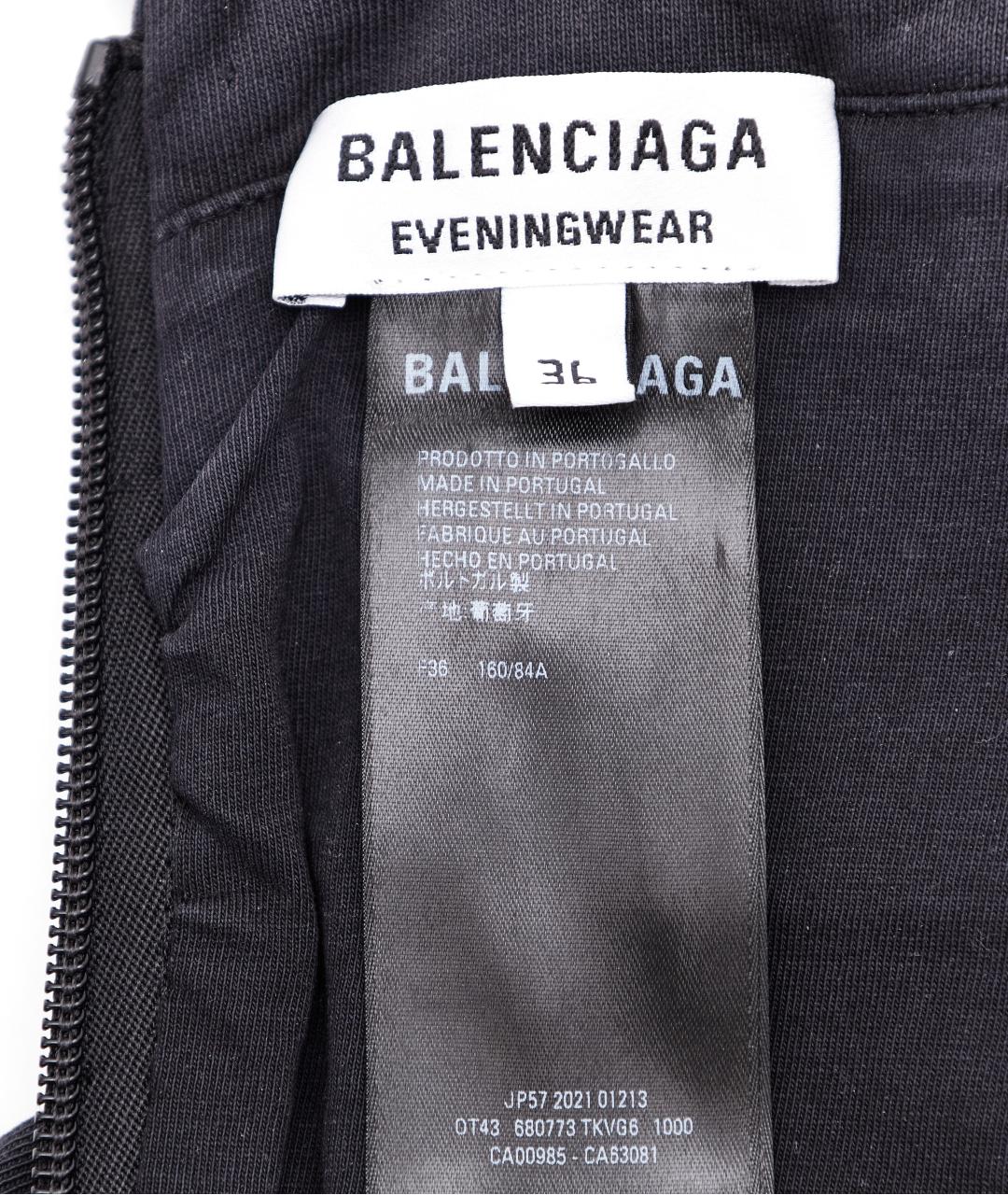 BALENCIAGA Черная хлопковая майка, фото 5