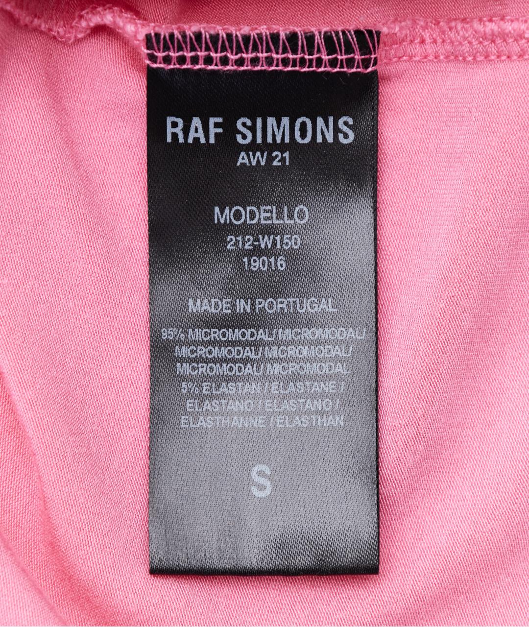 RAF SIMONS Розовая хлопко-эластановая водолазка, фото 6