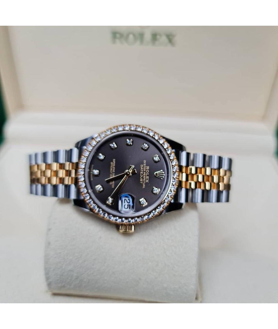 ROLEX Коричневые часы из желтого золота, фото 3