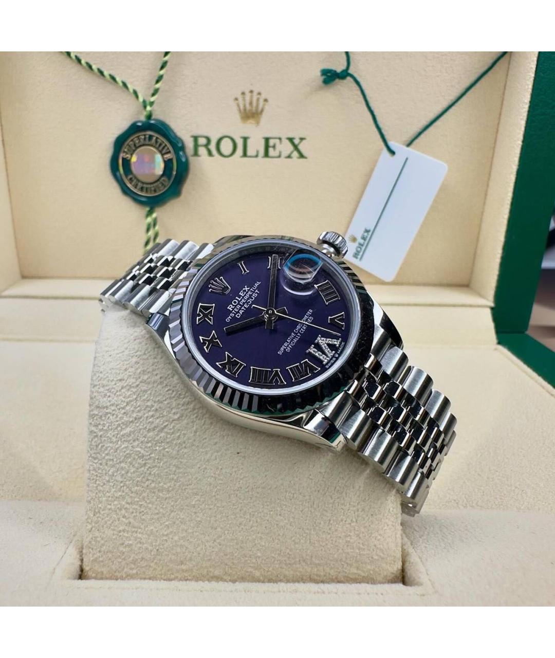 ROLEX Фиолетовые часы из белого золота, фото 2