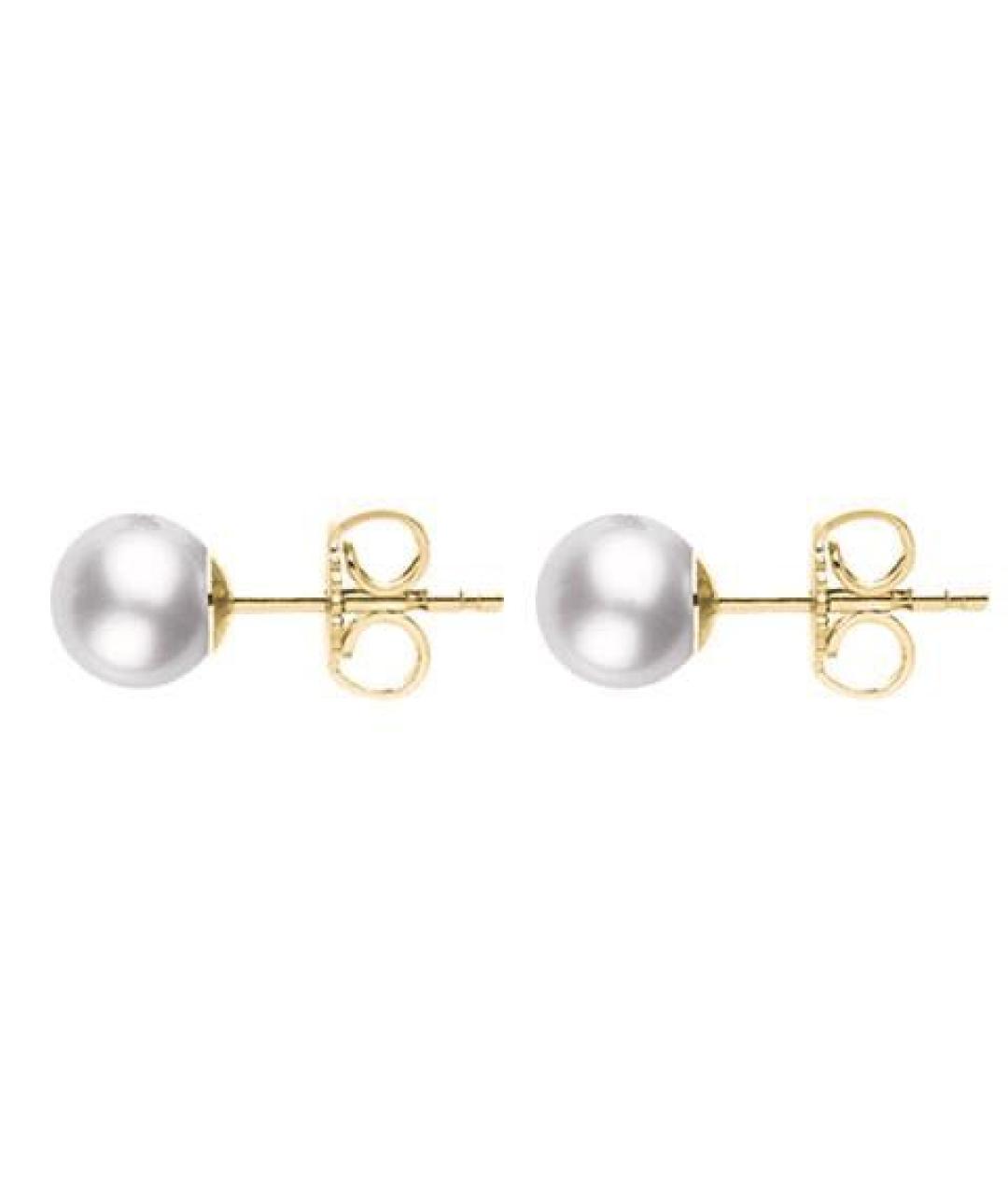 Mikimoto Золотые жемчужные серьги, фото 1