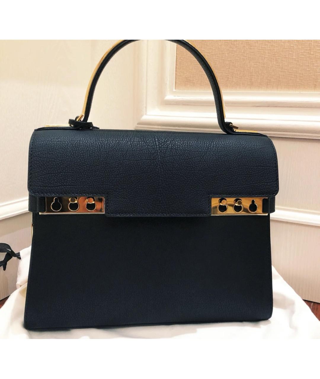 DELVAUX Черная кожаная сумка через плечо, фото 3