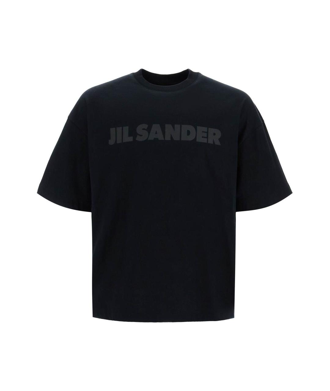 JIL SANDER Черная хлопковая футболка, фото 1