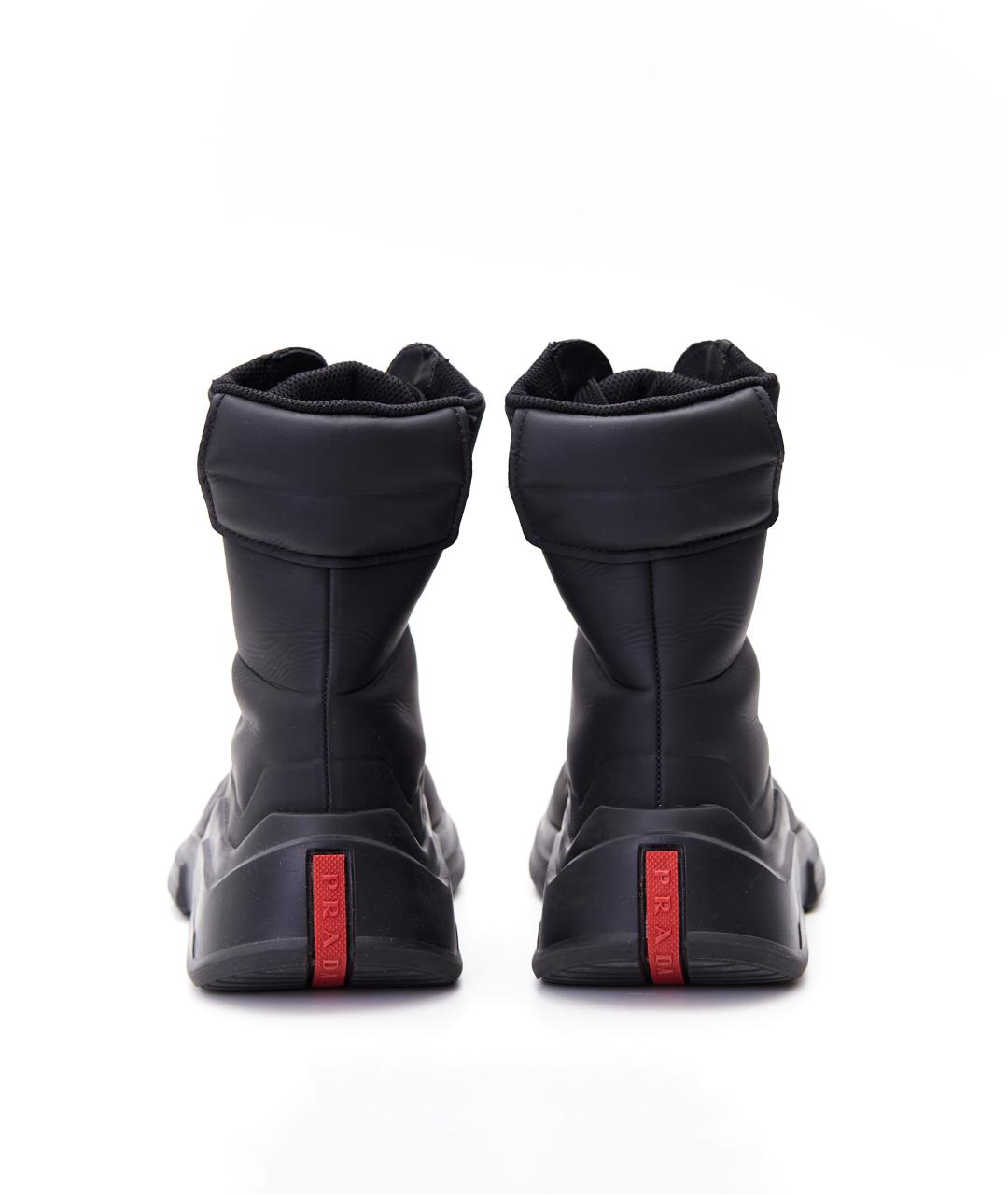 PRADA Черные текстильные ботинки, фото 7