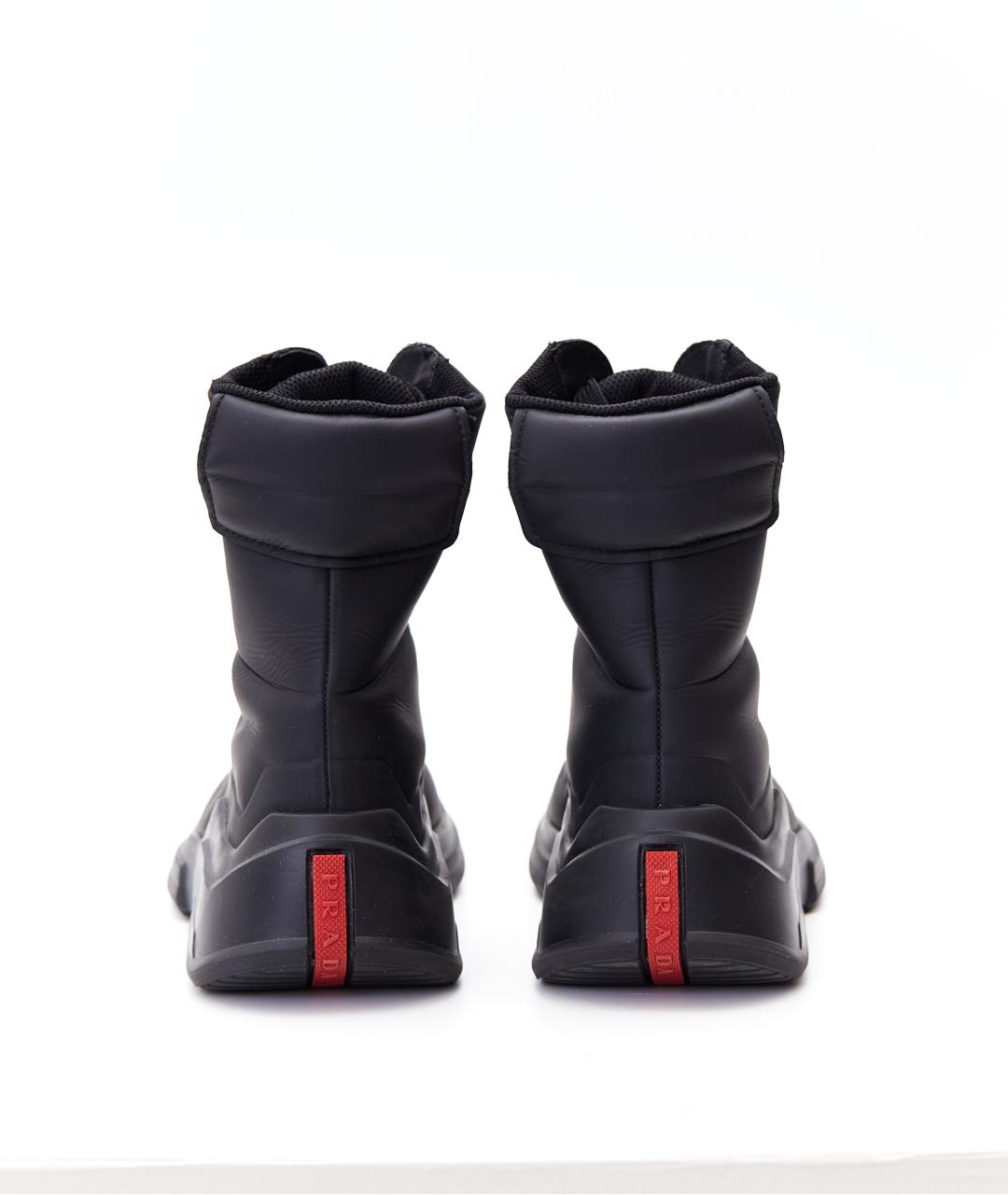 PRADA Черные текстильные ботинки, фото 2