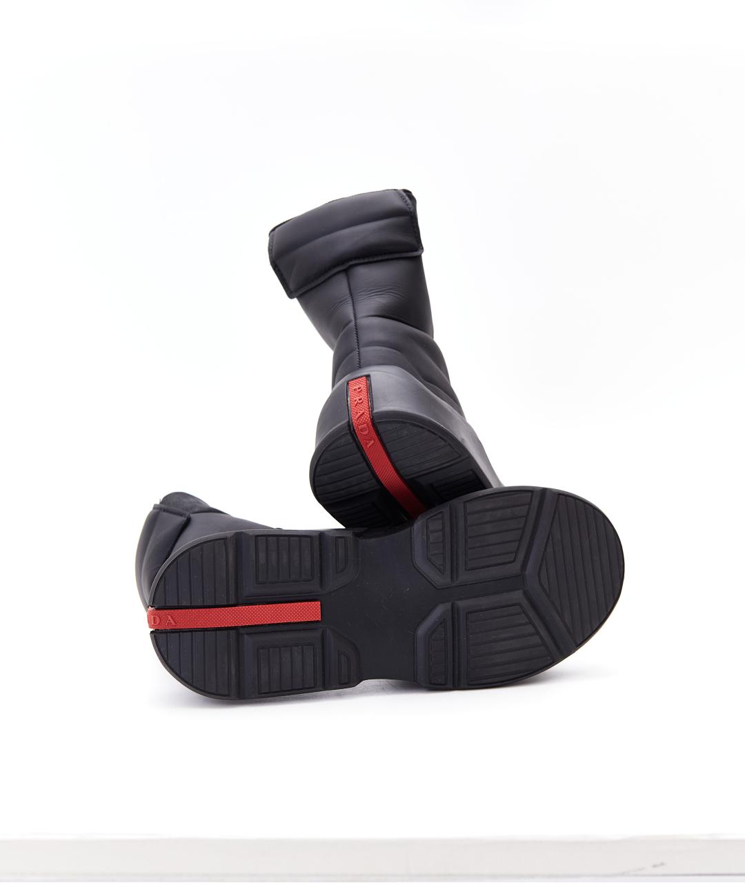 PRADA Черные текстильные ботинки, фото 5