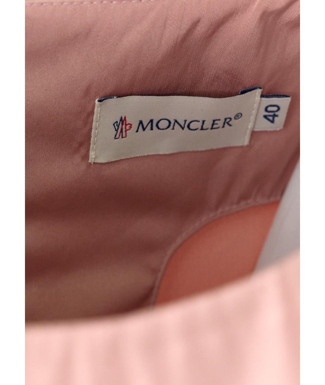 MONCLER Розовое полиэстеровое повседневное платье, фото 3