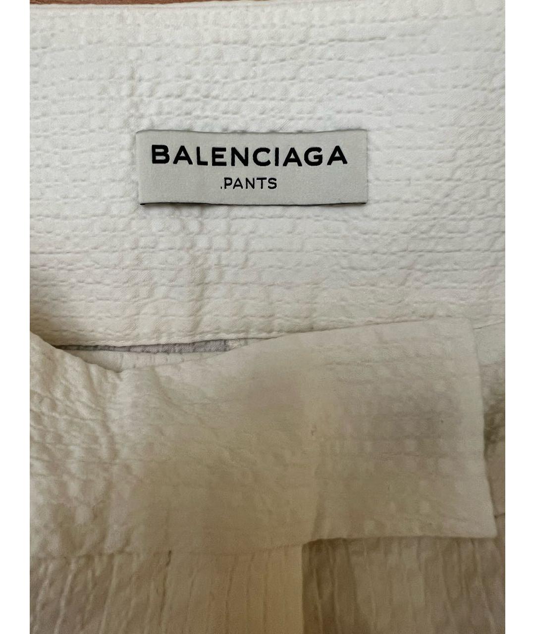 BALENCIAGA Белые хлопко-эластановые шорты, фото 3