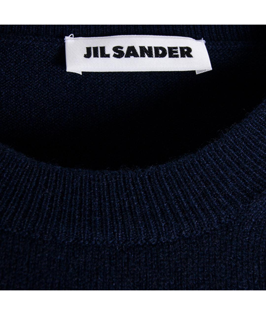JIL SANDER Темно-синий кашемировый джемпер / свитер, фото 6