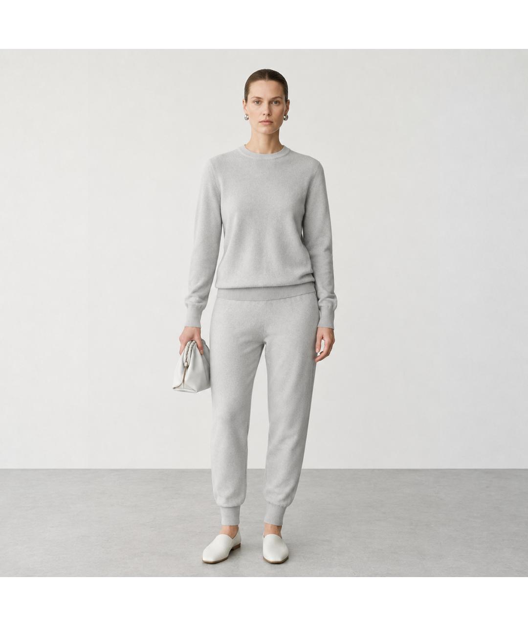 JIL SANDER Серые кашемировые спортивные брюки и шорты, фото 6