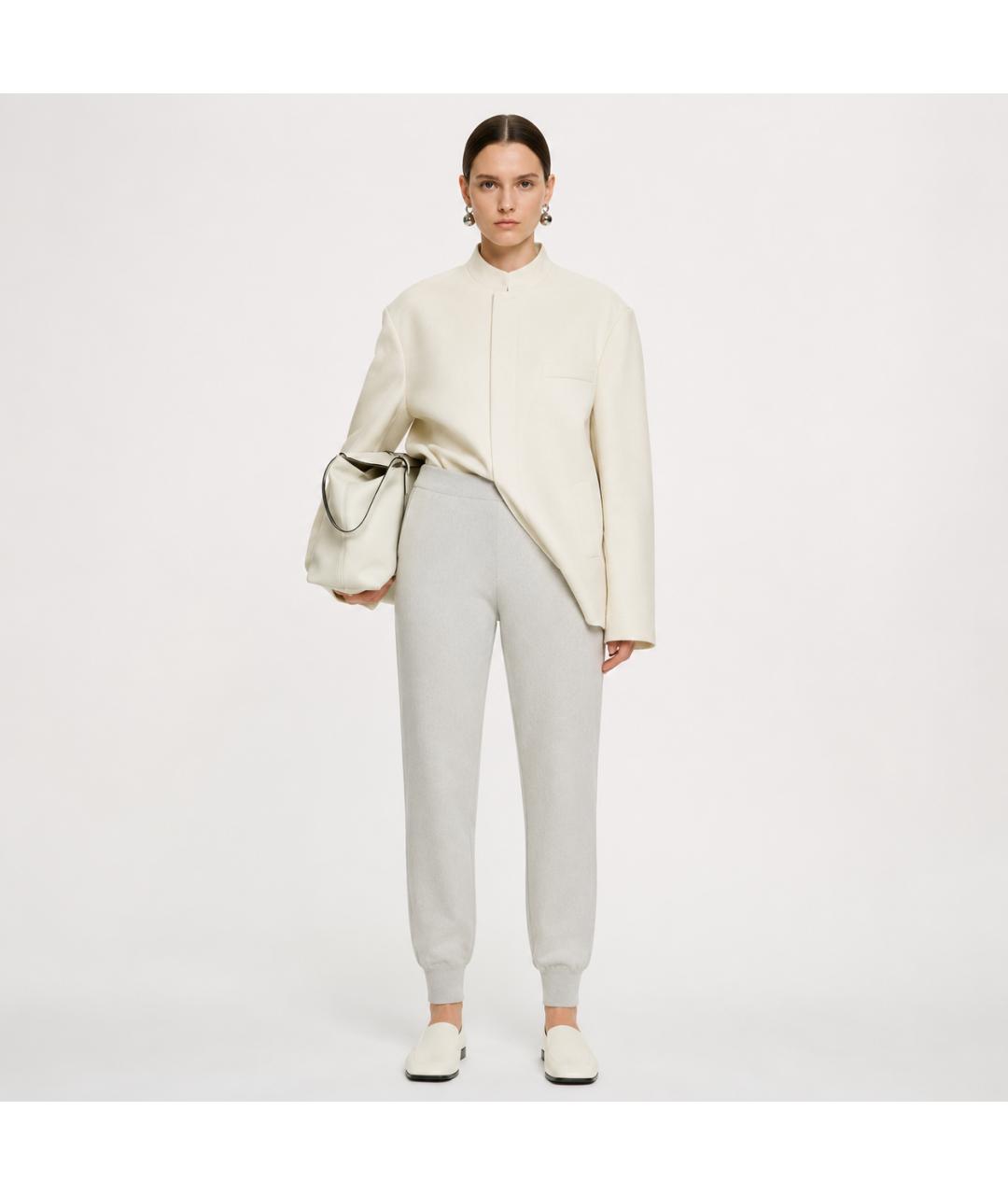 JIL SANDER Серые кашемировые спортивные брюки и шорты, фото 9