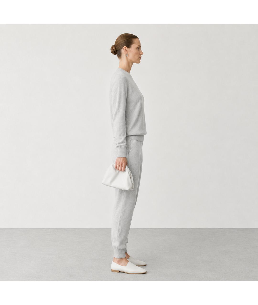 JIL SANDER Серые кашемировые спортивные брюки и шорты, фото 8