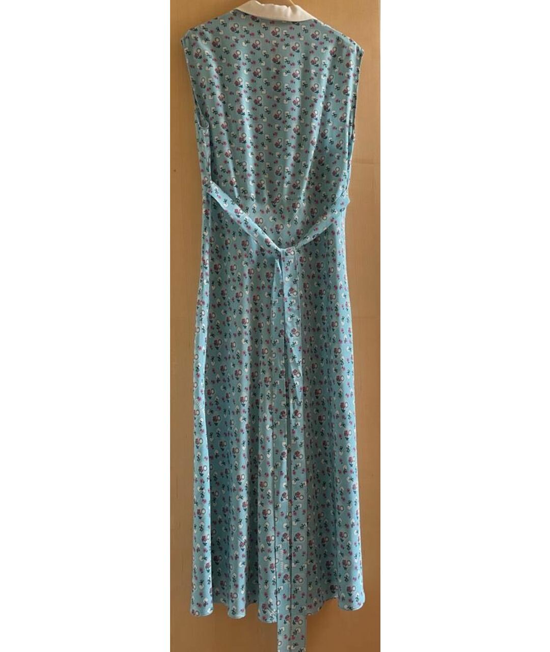 MIU MIU Голубое креповое повседневное платье, фото 2