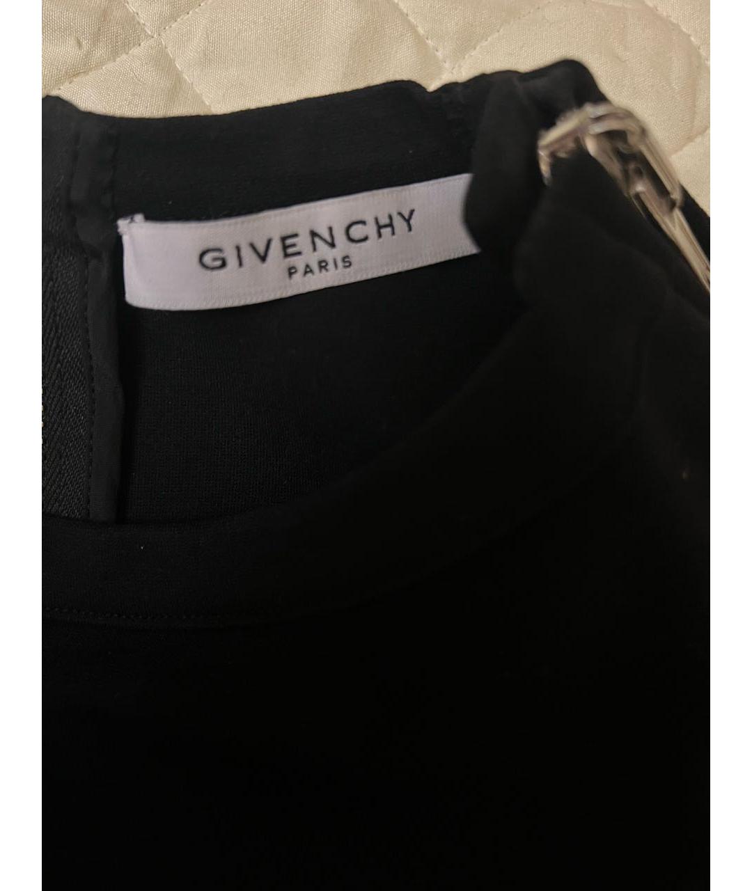 GIVENCHY Черное хлопко-эластановое коктейльное платье, фото 3