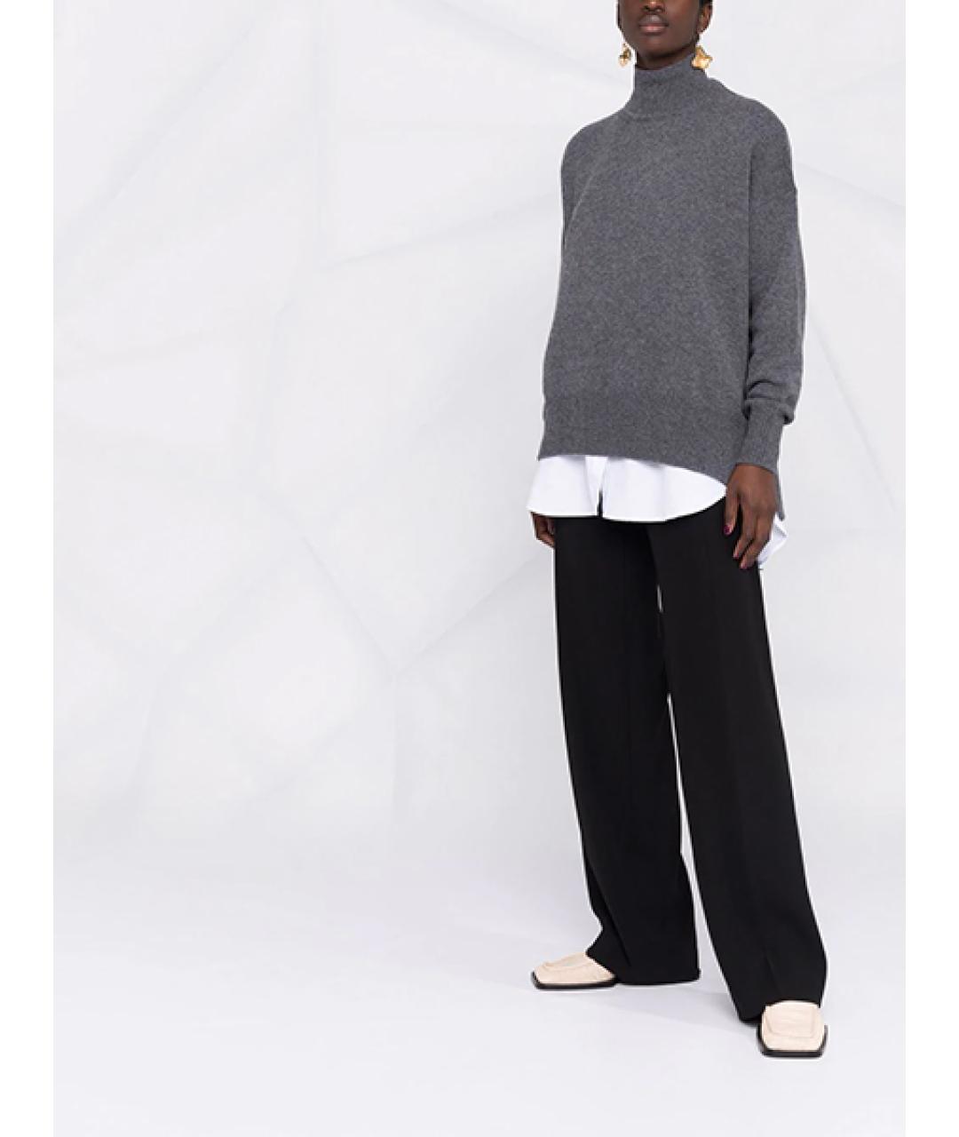 JIL SANDER Серый кашемировый джемпер / свитер, фото 6