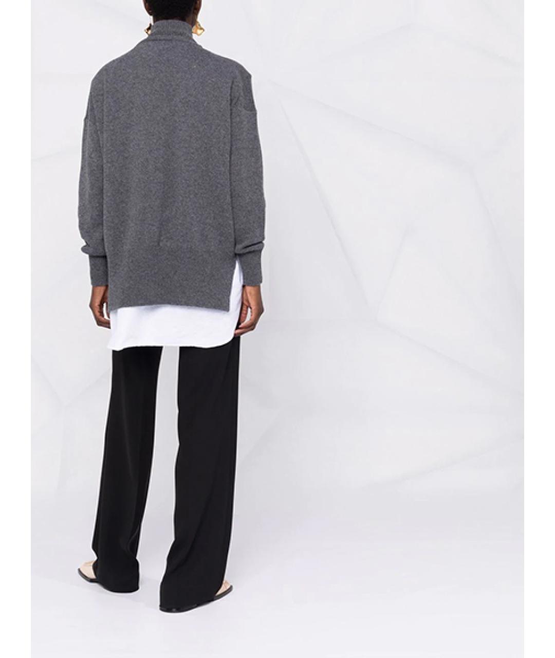 JIL SANDER Серый кашемировый джемпер / свитер, фото 4