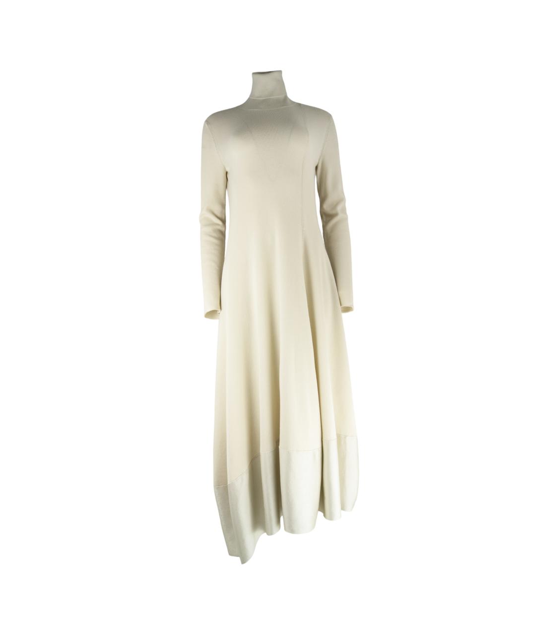 JIL SANDER Бежевое шерстяное платье, фото 1