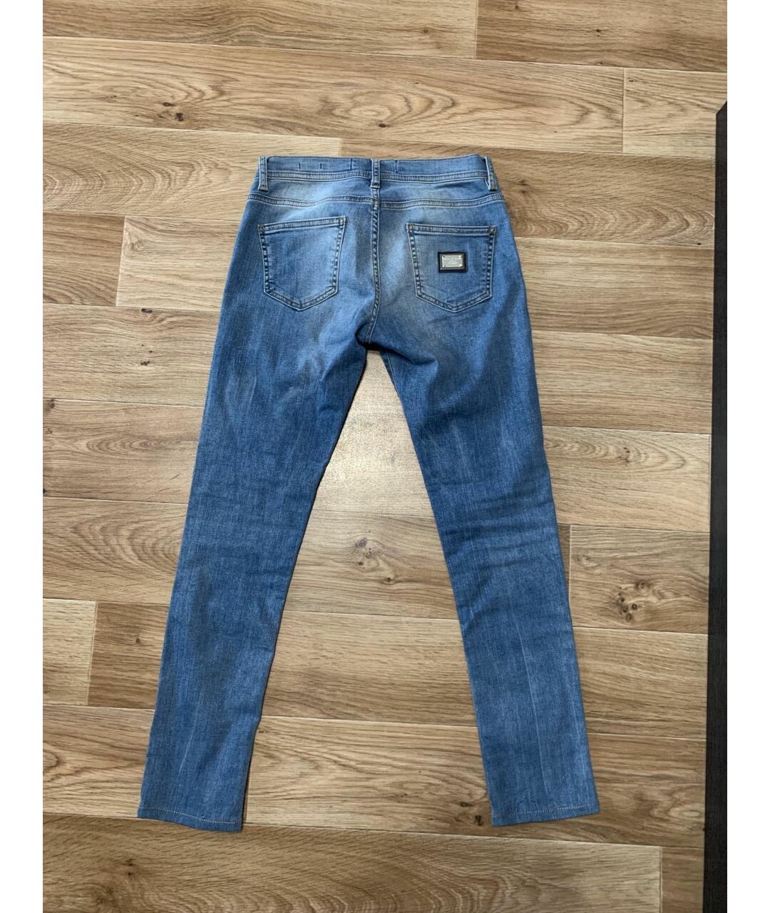 PHILIPP PLEIN Голубые хлопко-эластановые джинсы слим, фото 2