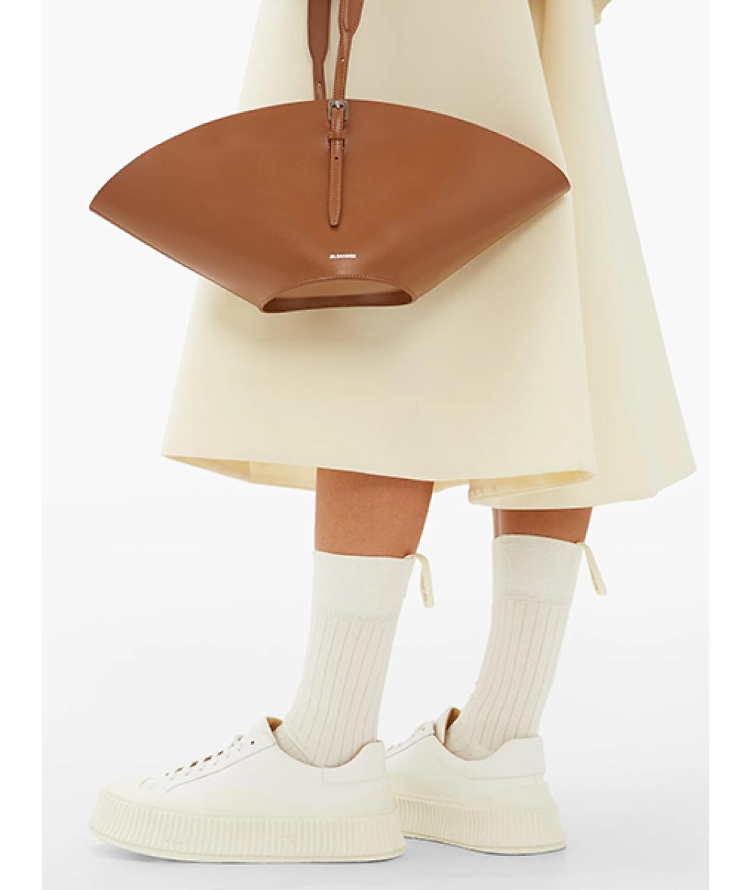 JIL SANDER Бежевые носки, чулки и колготы, фото 4