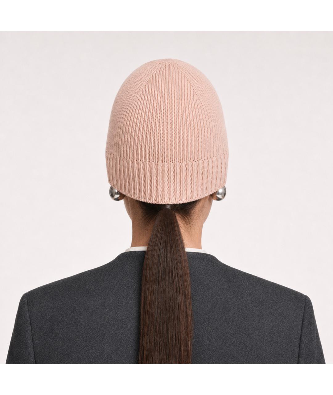 JIL SANDER Бежевая кашемировая шапка, фото 5
