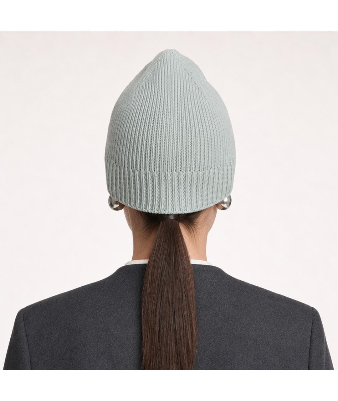 JIL SANDER Зеленая кашемировая шапка, фото 4