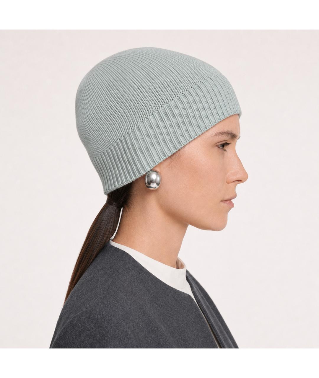JIL SANDER Зеленая кашемировая шапка, фото 5