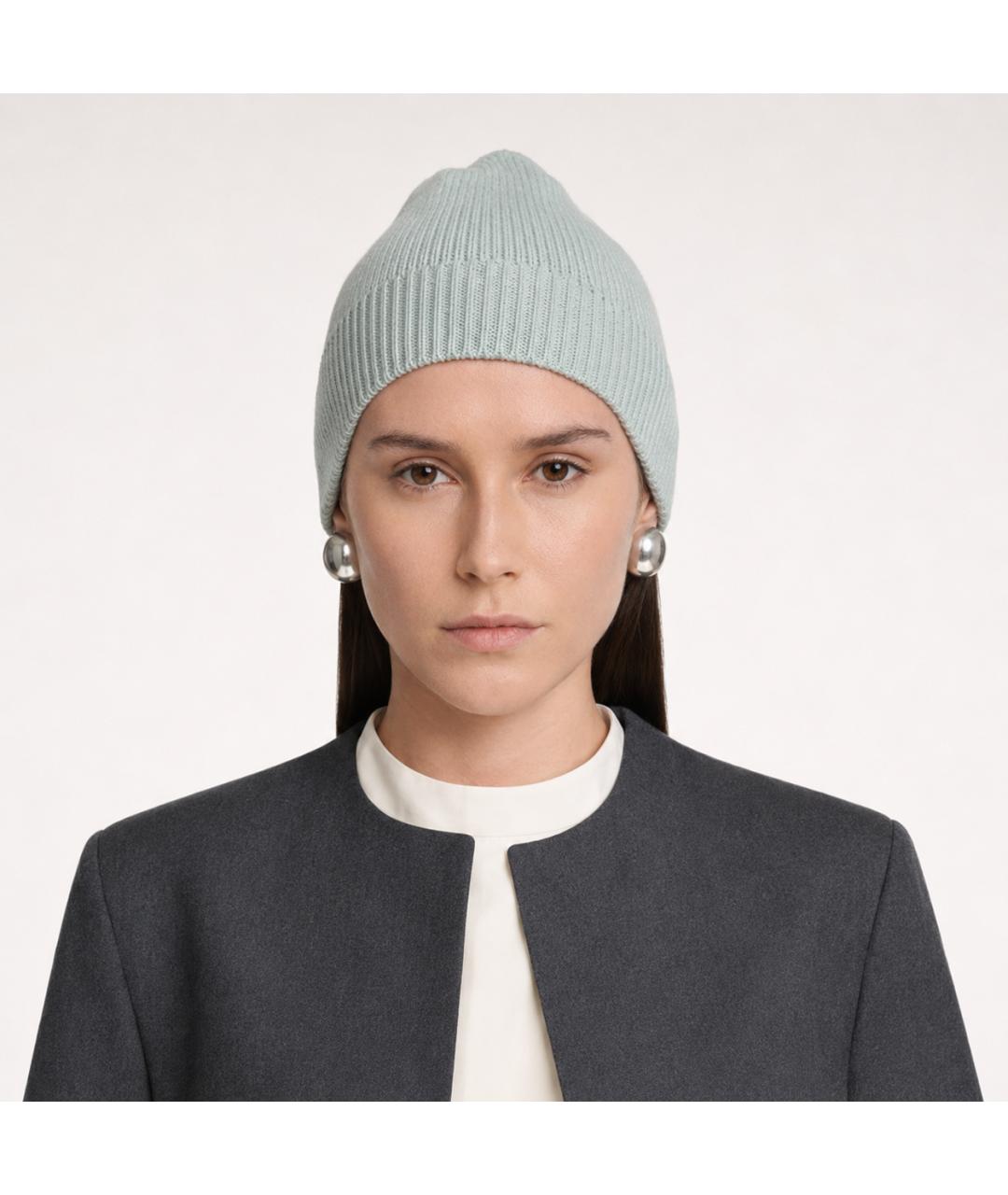 JIL SANDER Зеленая кашемировая шапка, фото 3
