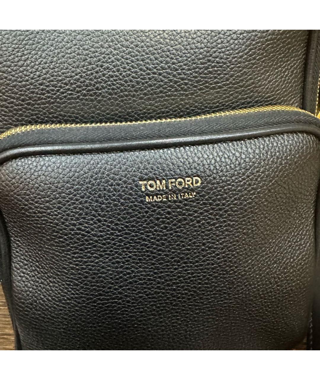 TOM FORD Черная кожаная сумка на плечо, фото 3