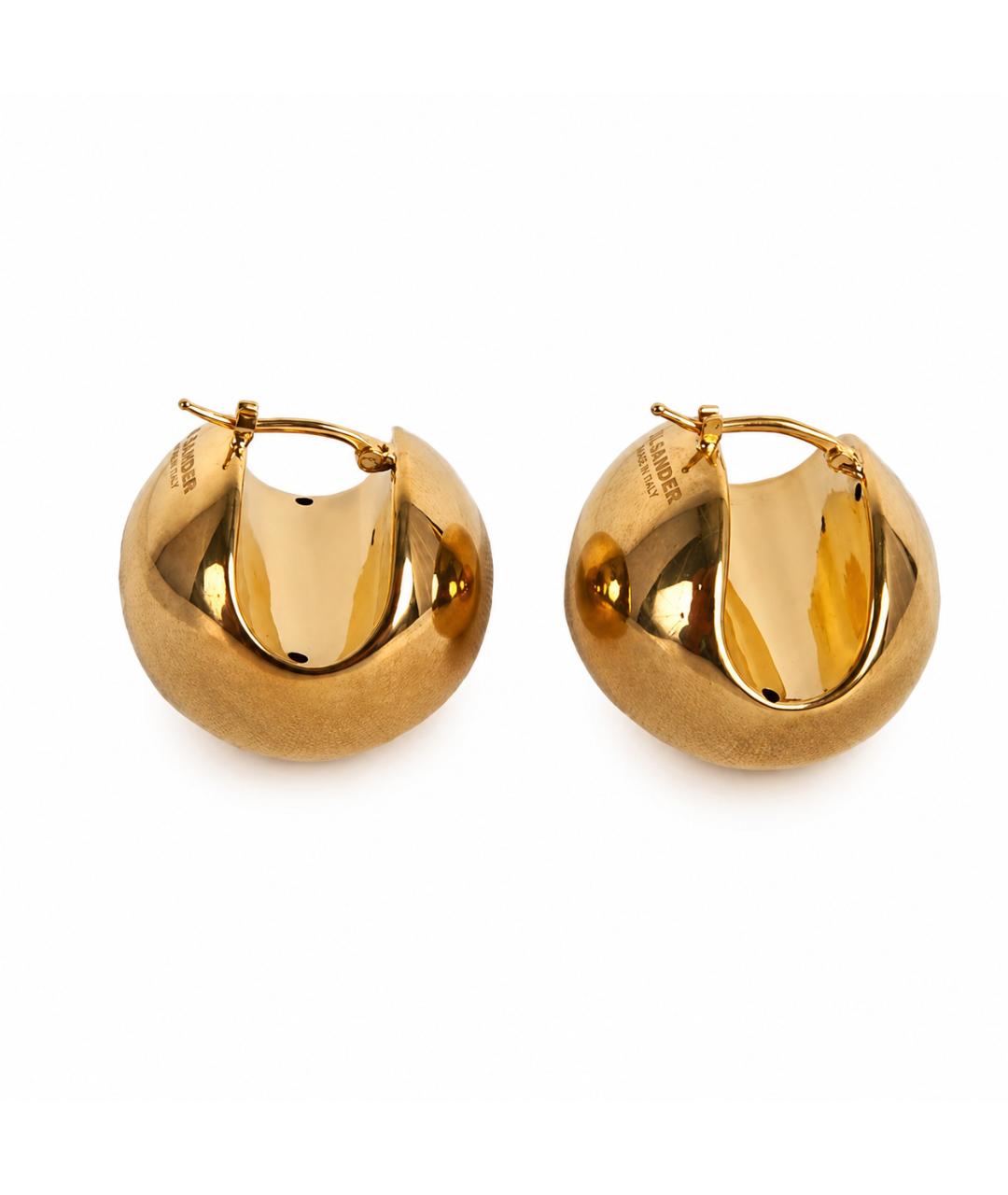 JIL SANDER Золотые позолоченные серьги, фото 1