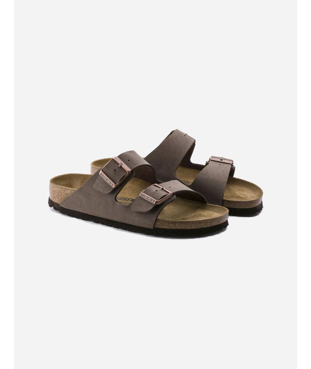 BIRKENSTOCK Коричневые кожаные босоножки, фото 2