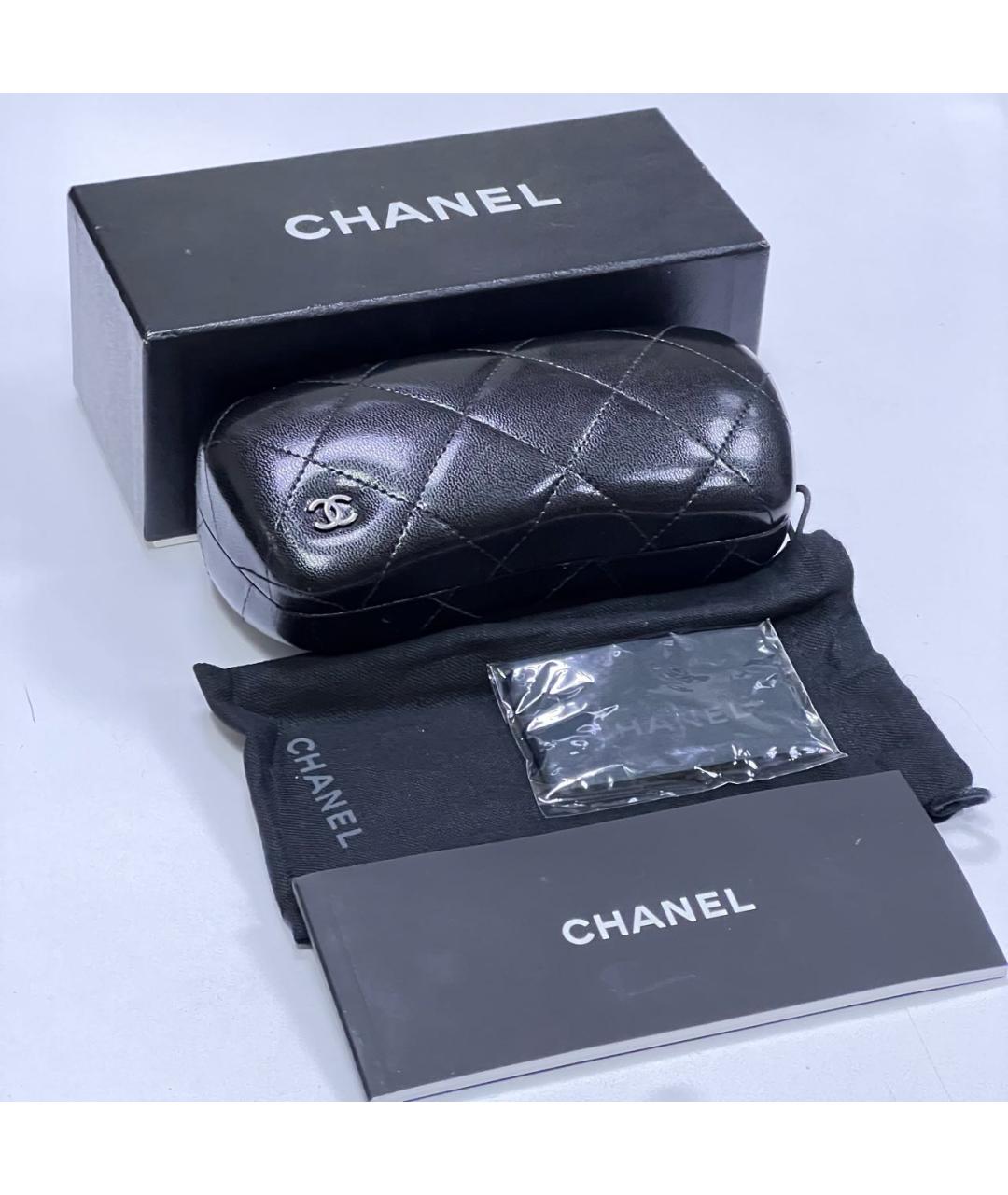 CHANEL Черные пластиковые солнцезащитные очки, фото 4