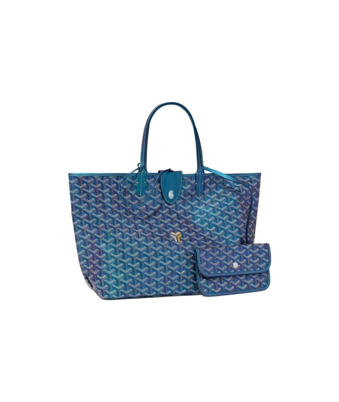 GOYARD Синяя кожаная сумка тоут, фото 2