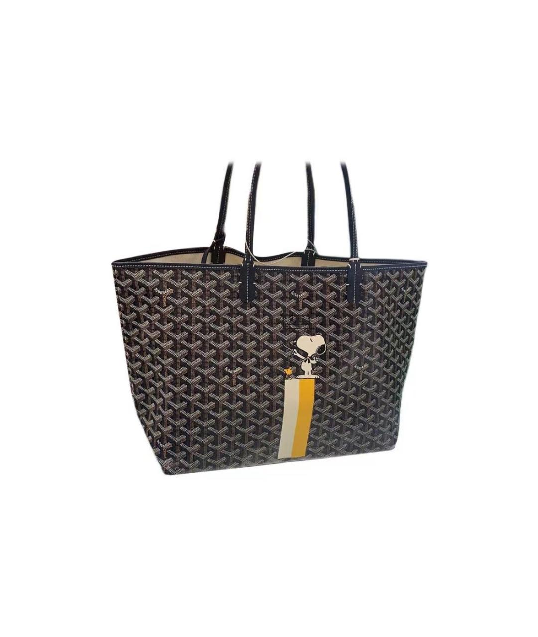 GOYARD Черная кожаная сумка тоут, фото 1