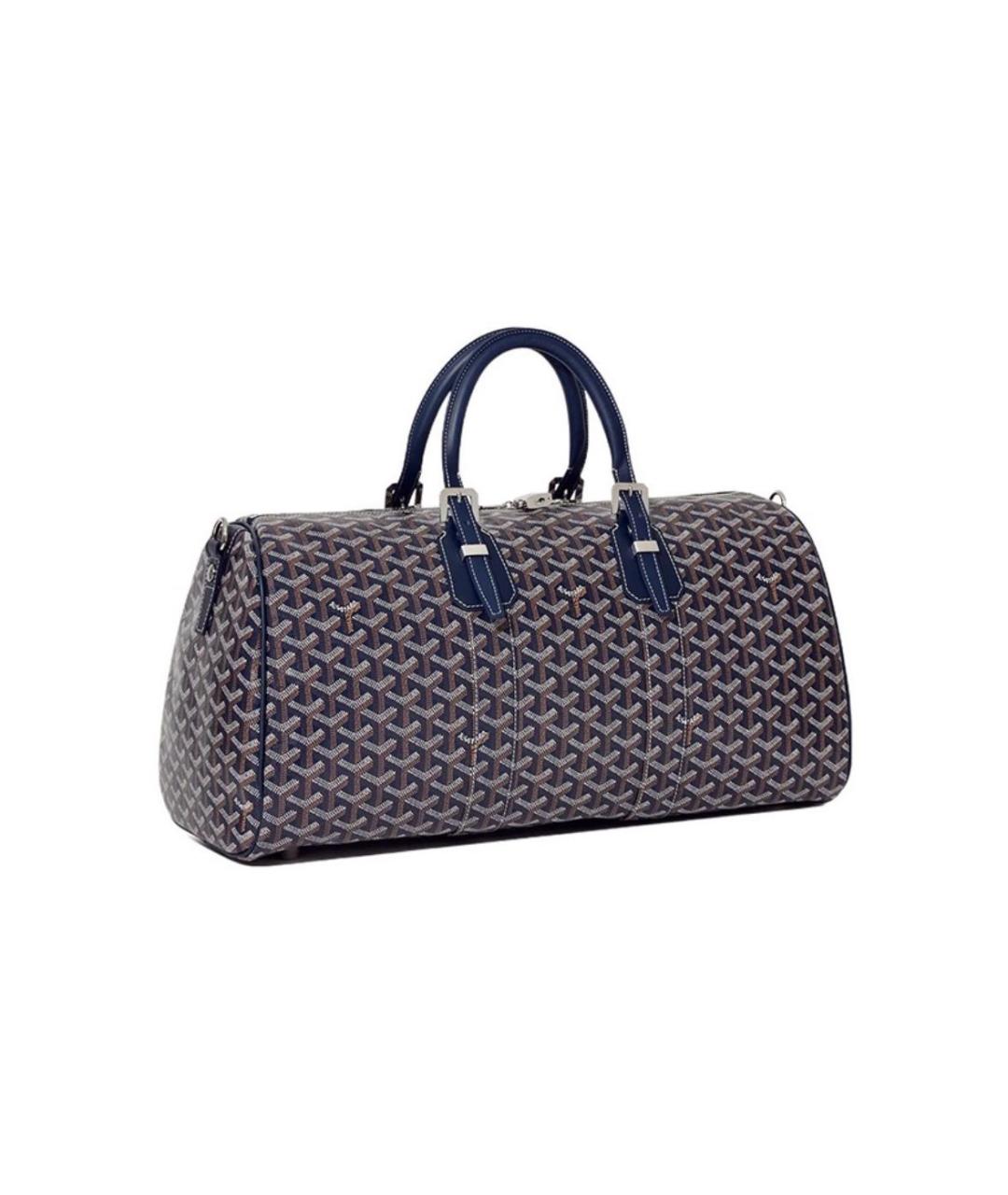 GOYARD Темно-синяя кожаная сумка тоут, фото 2