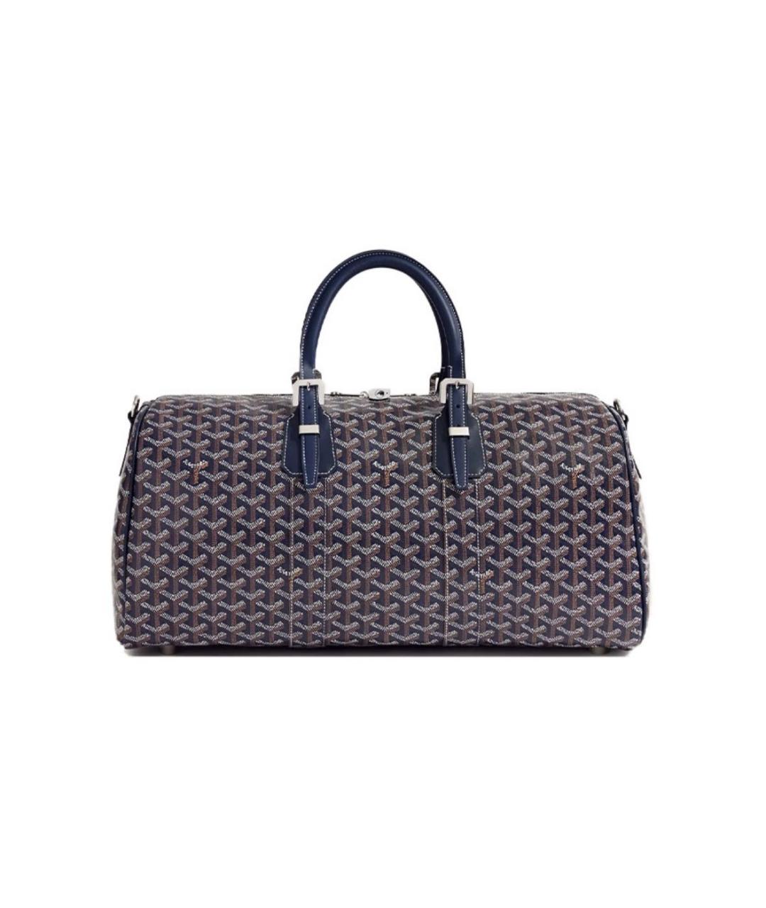 GOYARD Темно-синяя кожаная сумка тоут, фото 1