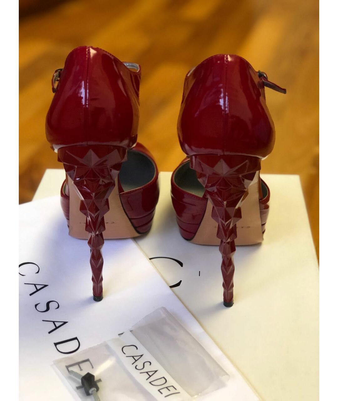CASADEI Красные туфли из лакированной кожи, фото 4