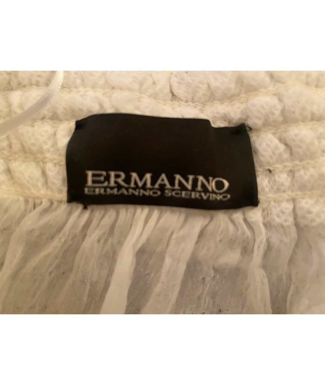 ERMANNO SCERVINO Белая шелковая рубашка, фото 4