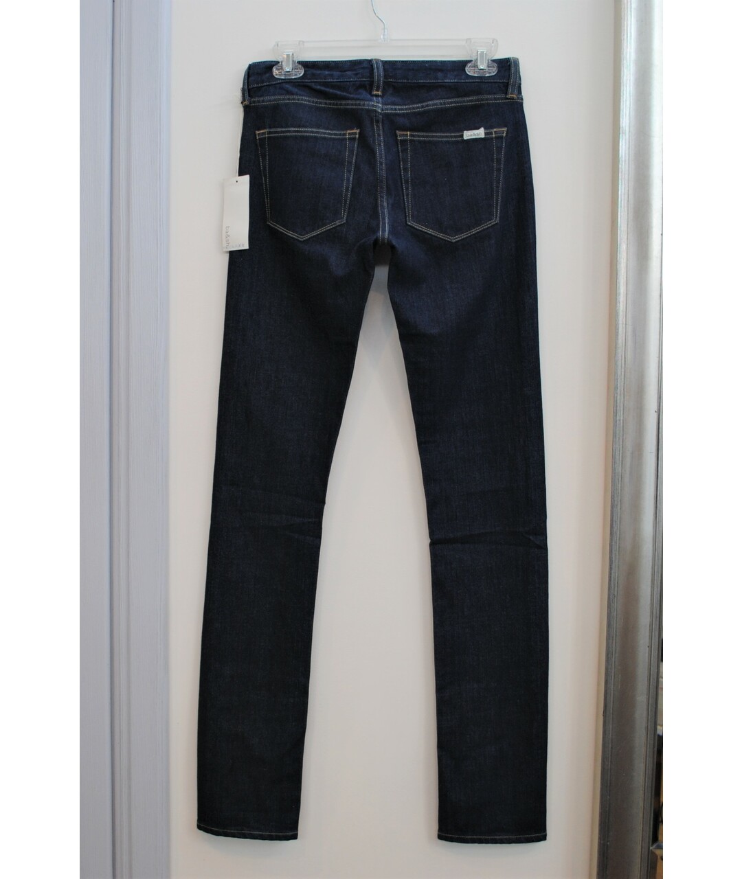 BA&SH Синие хлопко-эластановые джинсы слим, фото 2