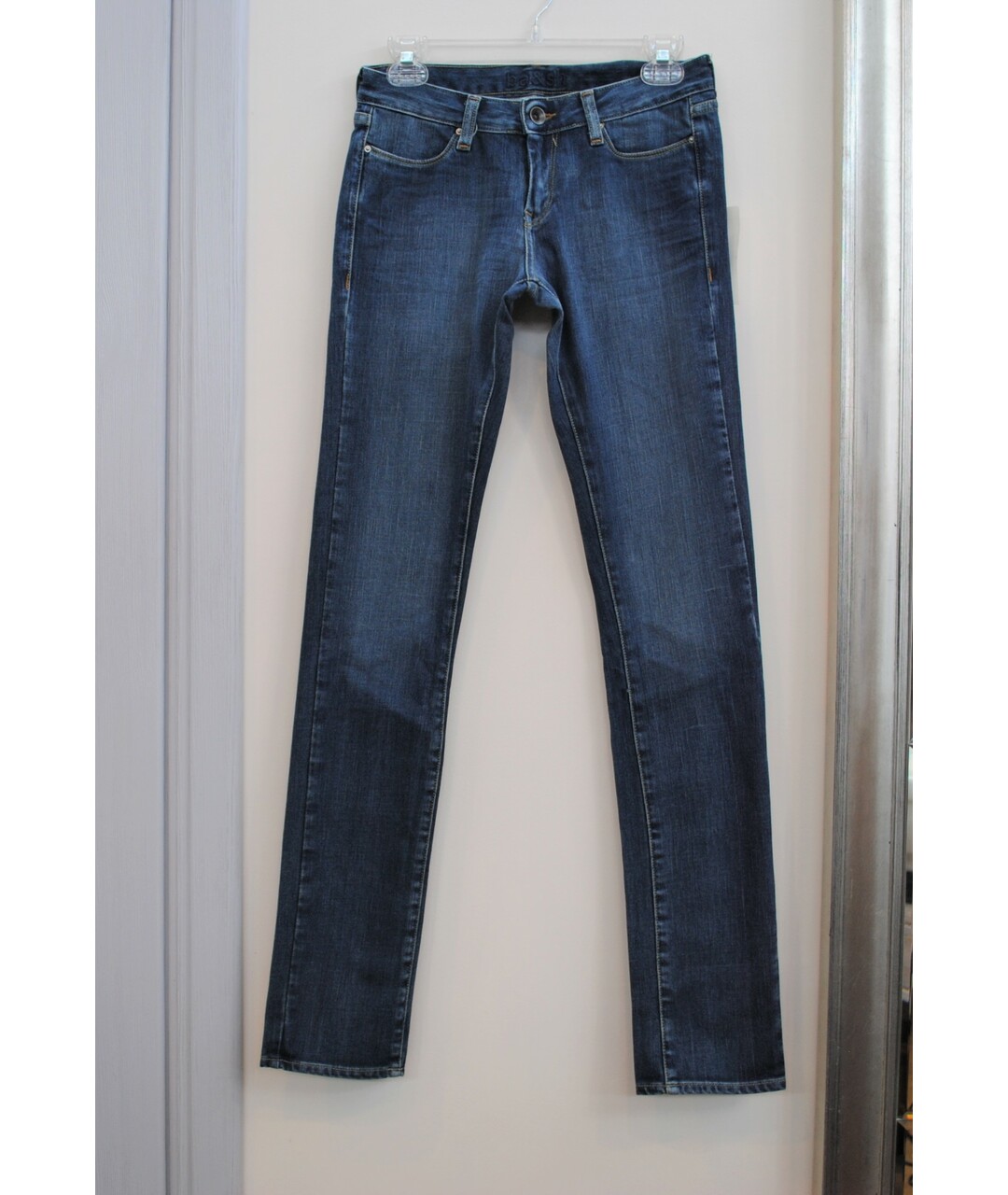 BA&SH Голубые хлопко-эластановые джинсы слим, фото 7