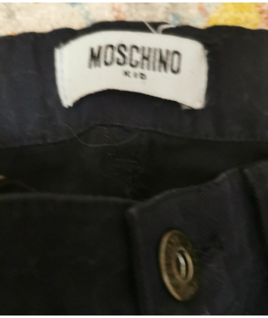 MOSCHINO Темно-синие хлопковые детские джинсы, фото 3