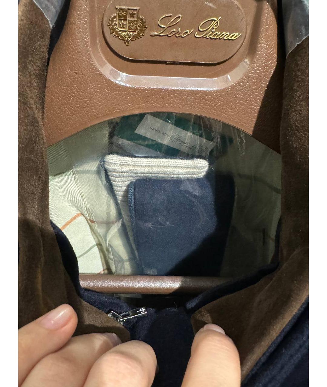 LORO PIANA Темно-синяя кашемировая куртка, фото 9