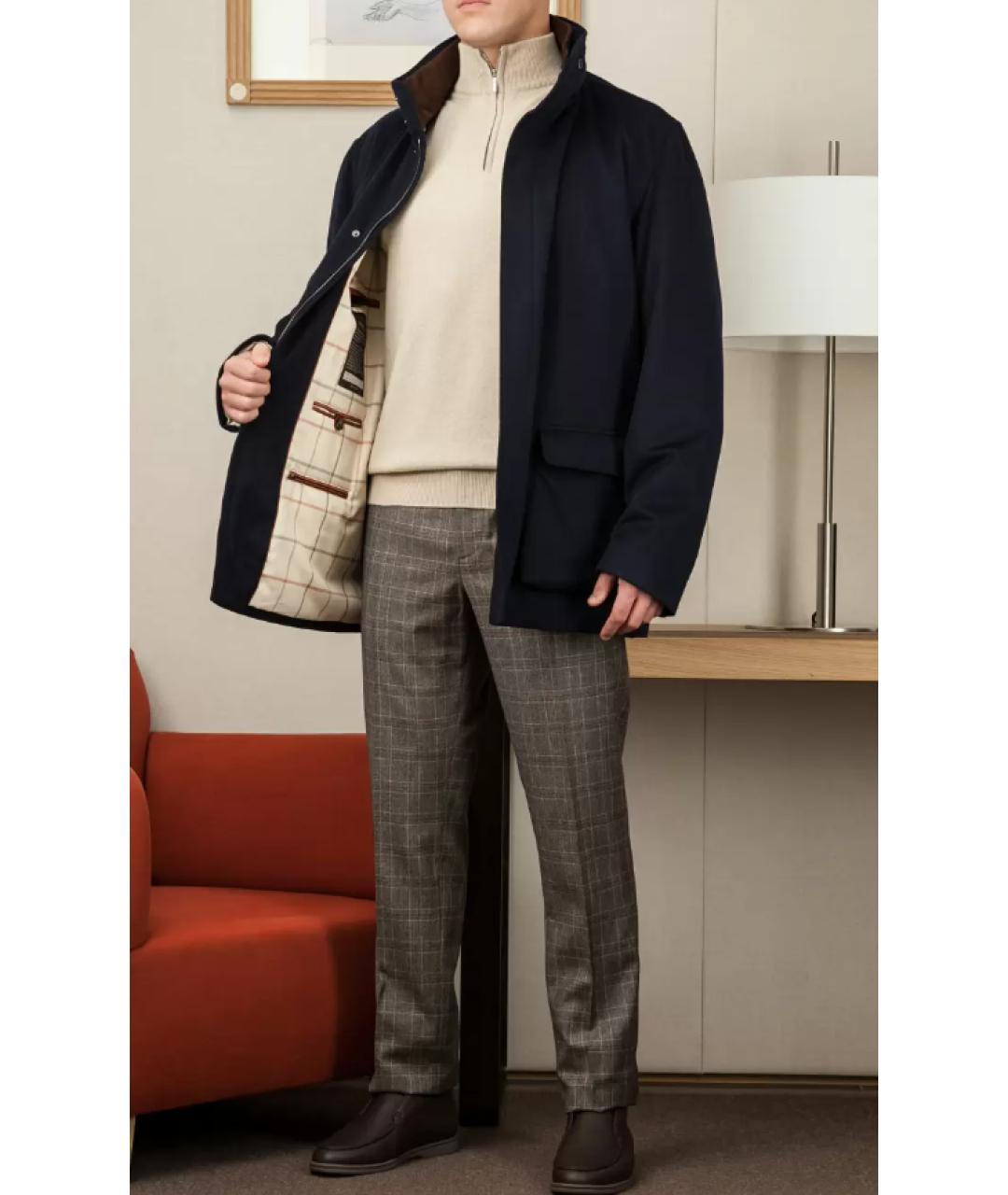 LORO PIANA Темно-синяя кашемировая куртка, фото 6