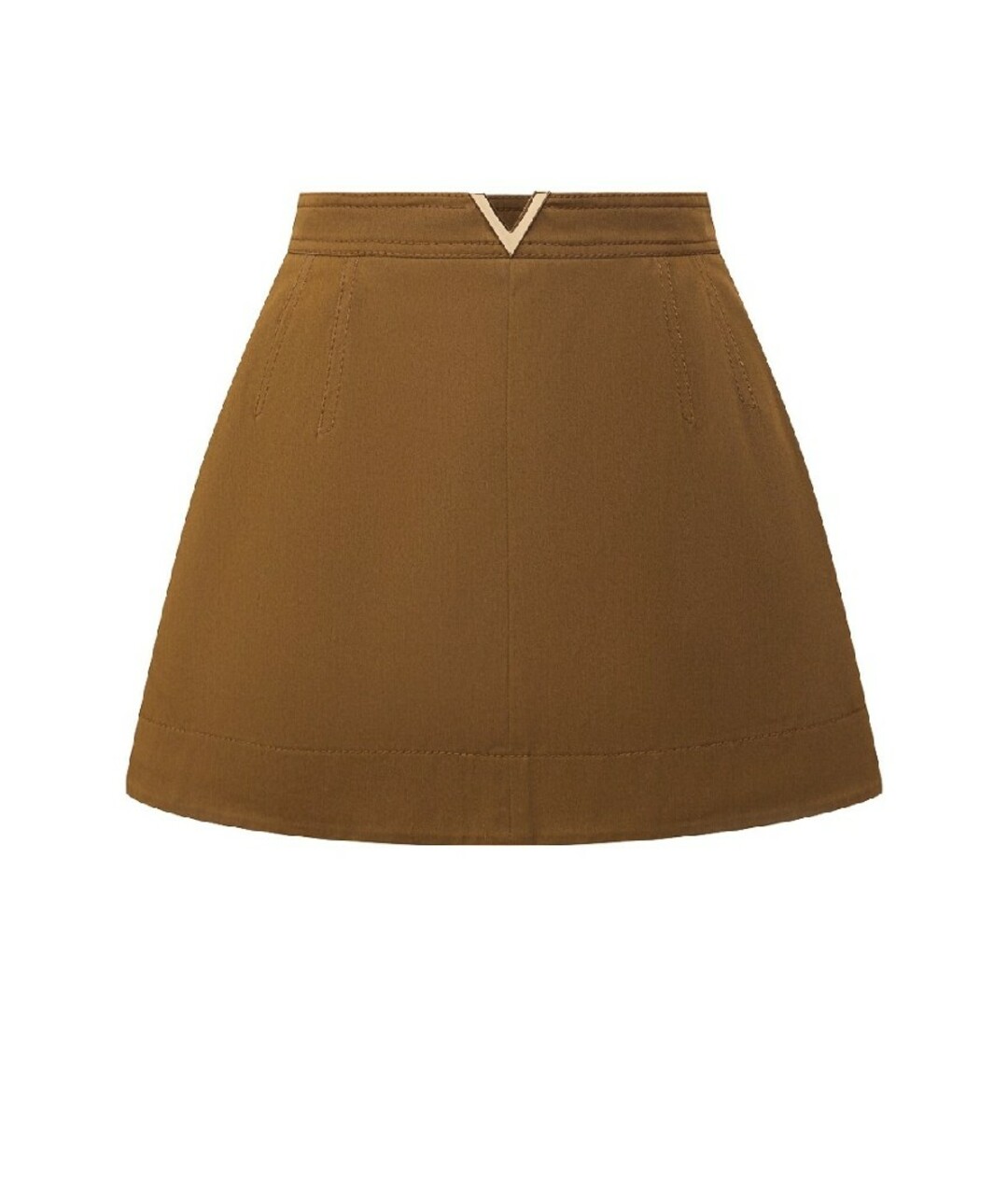 VALENTINO Хаки хлопковая юбка-шорты, фото 1
