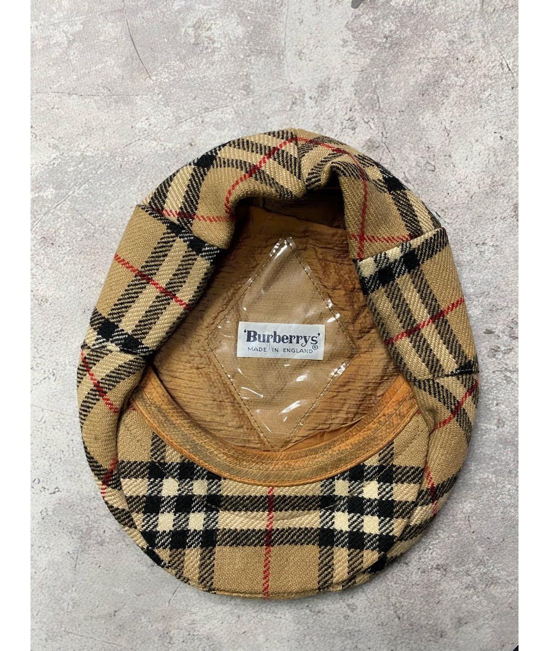 BURBERRY Бежевая шерстяная кепка/бейсболка, фото 4