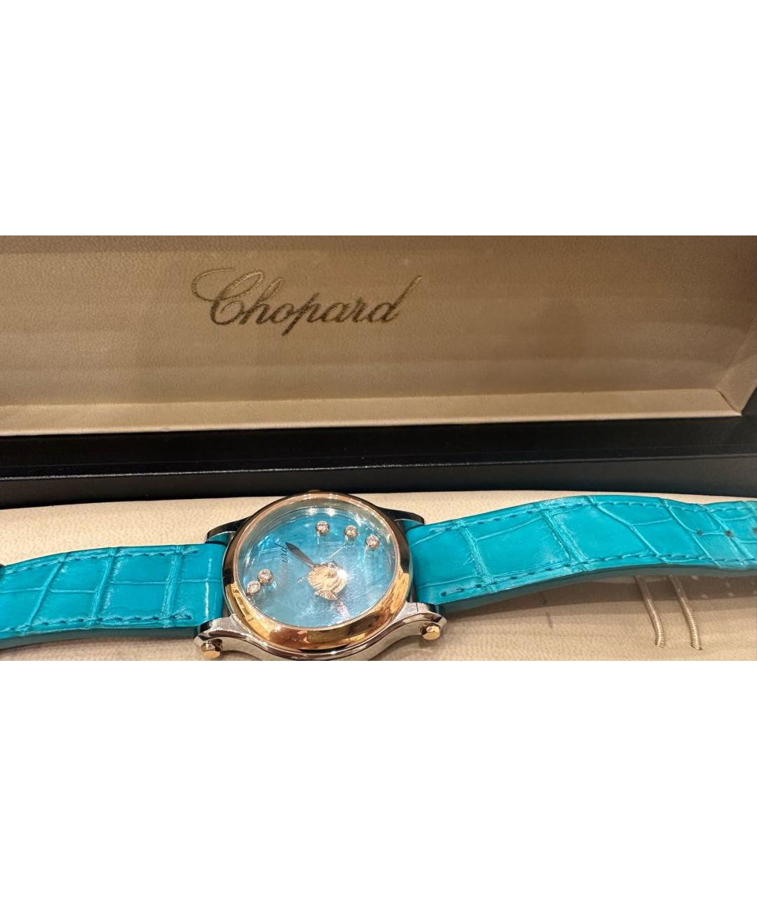 CHOPARD Бирюзовые часы из розового золота, фото 4